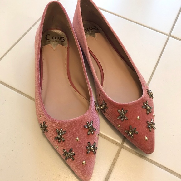 NWOT Sam Edelman Circus velvet pointed toe flats - Picture 2 of 5